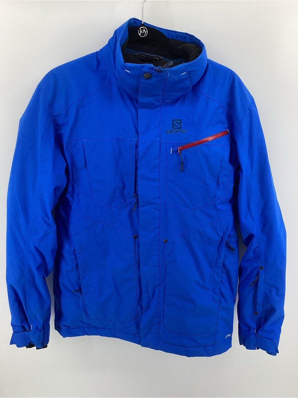 Salomon Royal Blue Hooded Jacket with Red Zip Accent